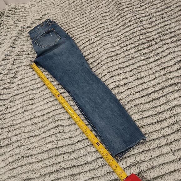 7 for all mankind high waist ankle gwenevere skinny distressed jeans size 24 - Picture 3 of 11
